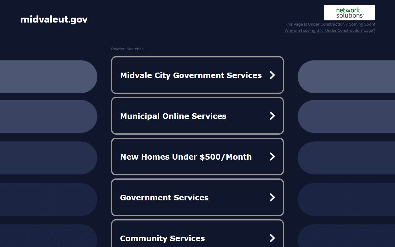 Midvale City official website Midvale criminal records