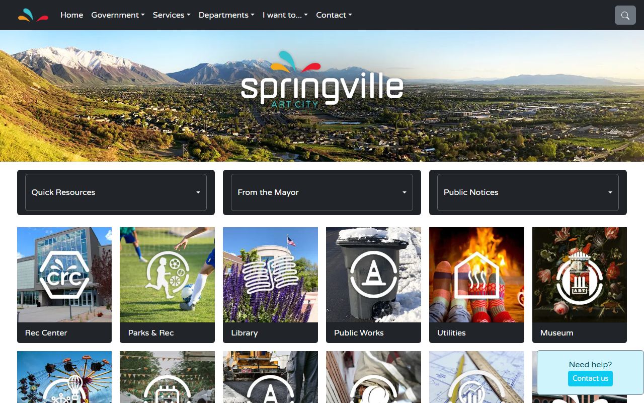 Springville City official website for Springville criminal records