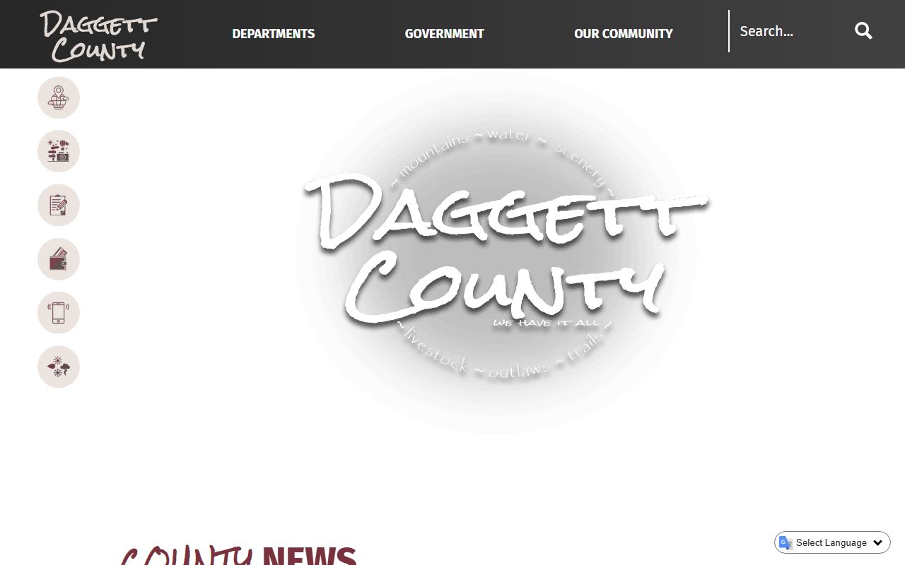Daggett County official government website for criminal records and public information