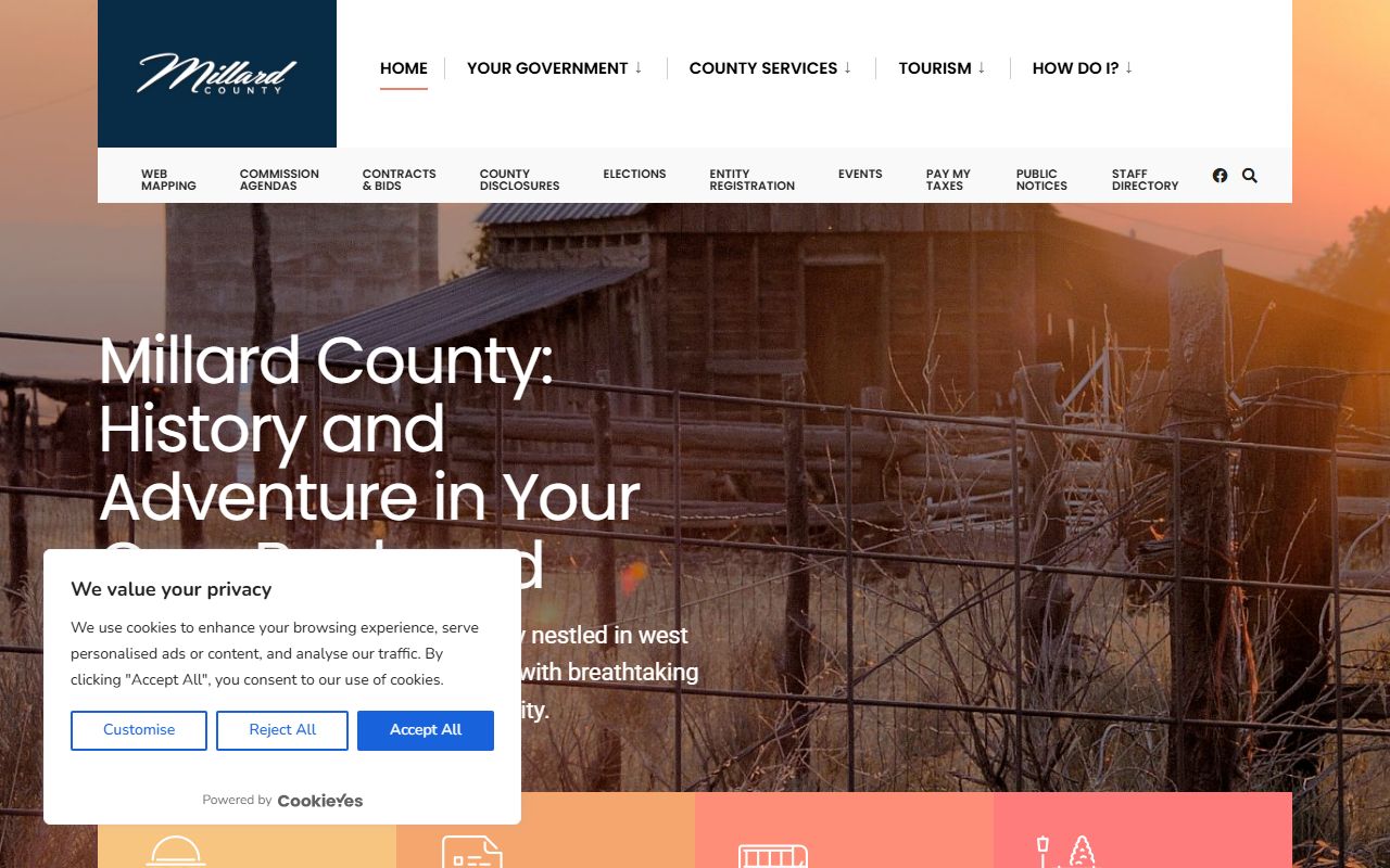 Millard County official government website for criminal records and public services
