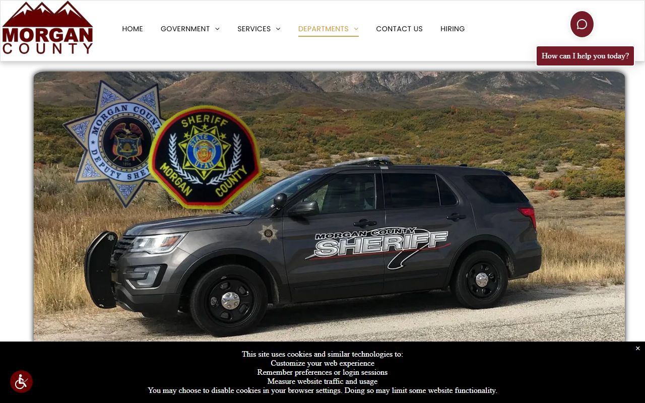 Morgan County Sheriff's Department official page for criminal records