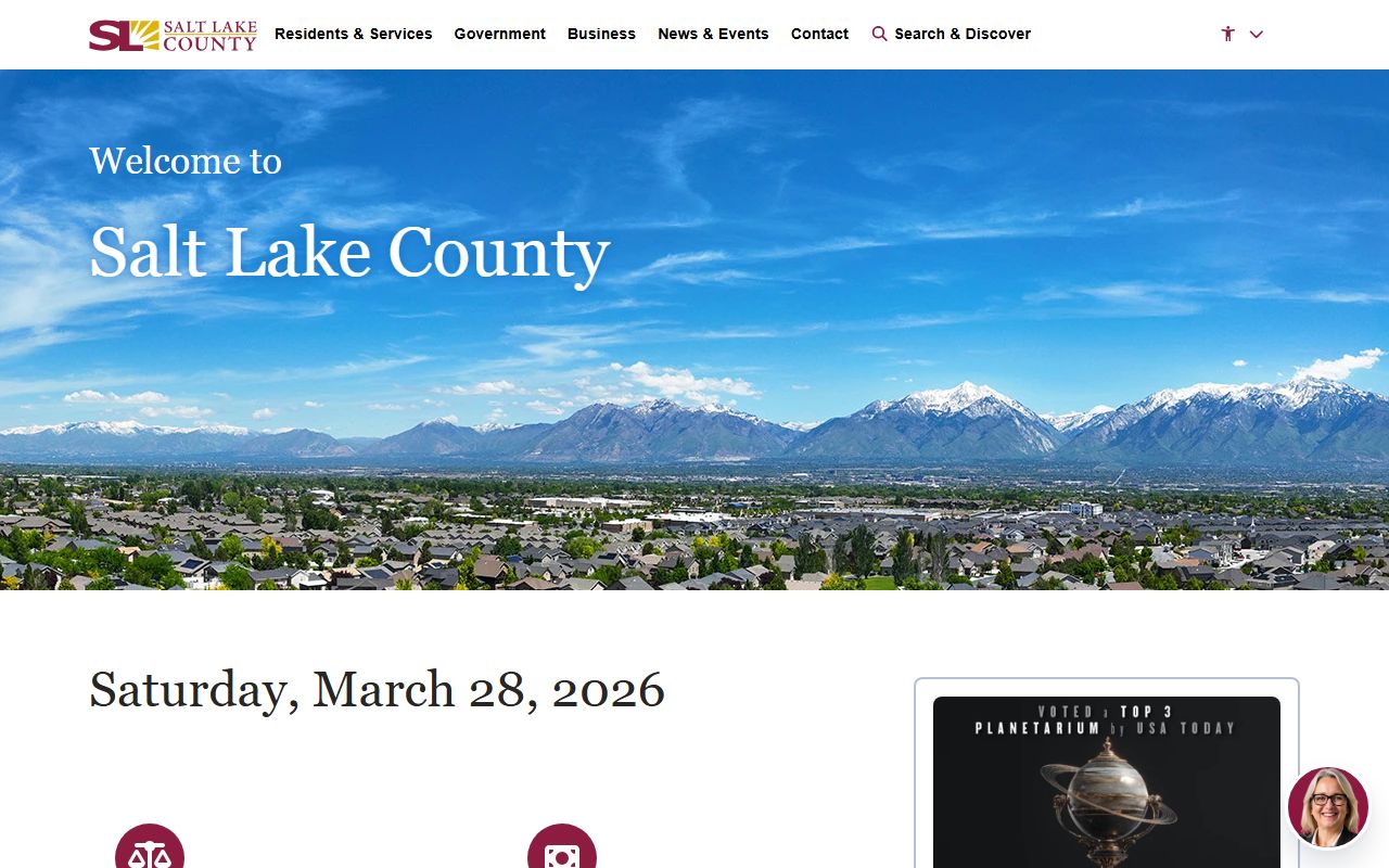 Salt Lake County official government website for public records and criminal records access